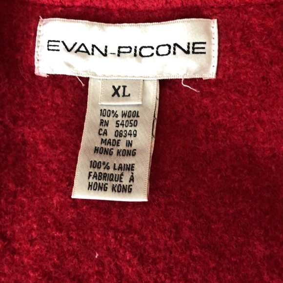 Evan-Picone 100% wool jacket.  Warm and cozy for winter.  Size XL - Picture 3 of 3